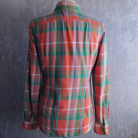 POLO RALPH LAUREN Plaid Button Down Shirt SIze L Cotton Custom Fit Colorful - Picture 2 of 9